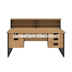 Meja Kantor Ukuran 160 - EXPO MP 160 + MP H02 + MP H03 + MP RC 160 / Beech 
